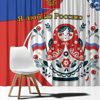 Matryoshka Doll Window Curtain Flag Color Style No2 - Wonder Print Shop