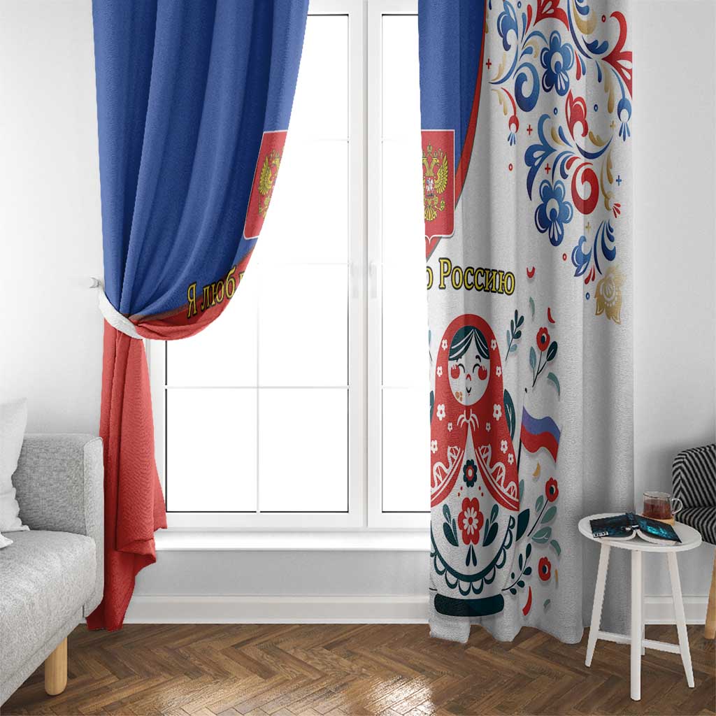 Matryoshka Doll Window Curtain Flag Color Style No2 - Wonder Print Shop