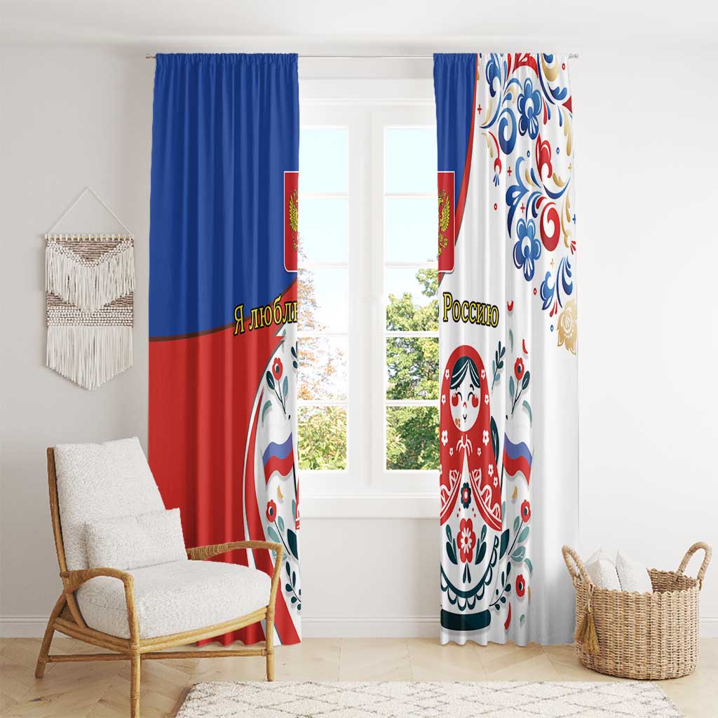 Matryoshka Doll Window Curtain Flag Color Style No2 - Wonder Print Shop