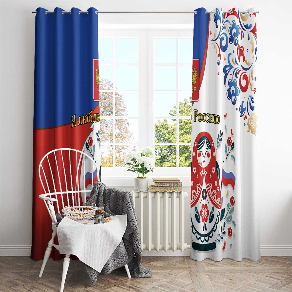 Matryoshka Doll Window Curtain Flag Color Style No2 - Wonder Print Shop
