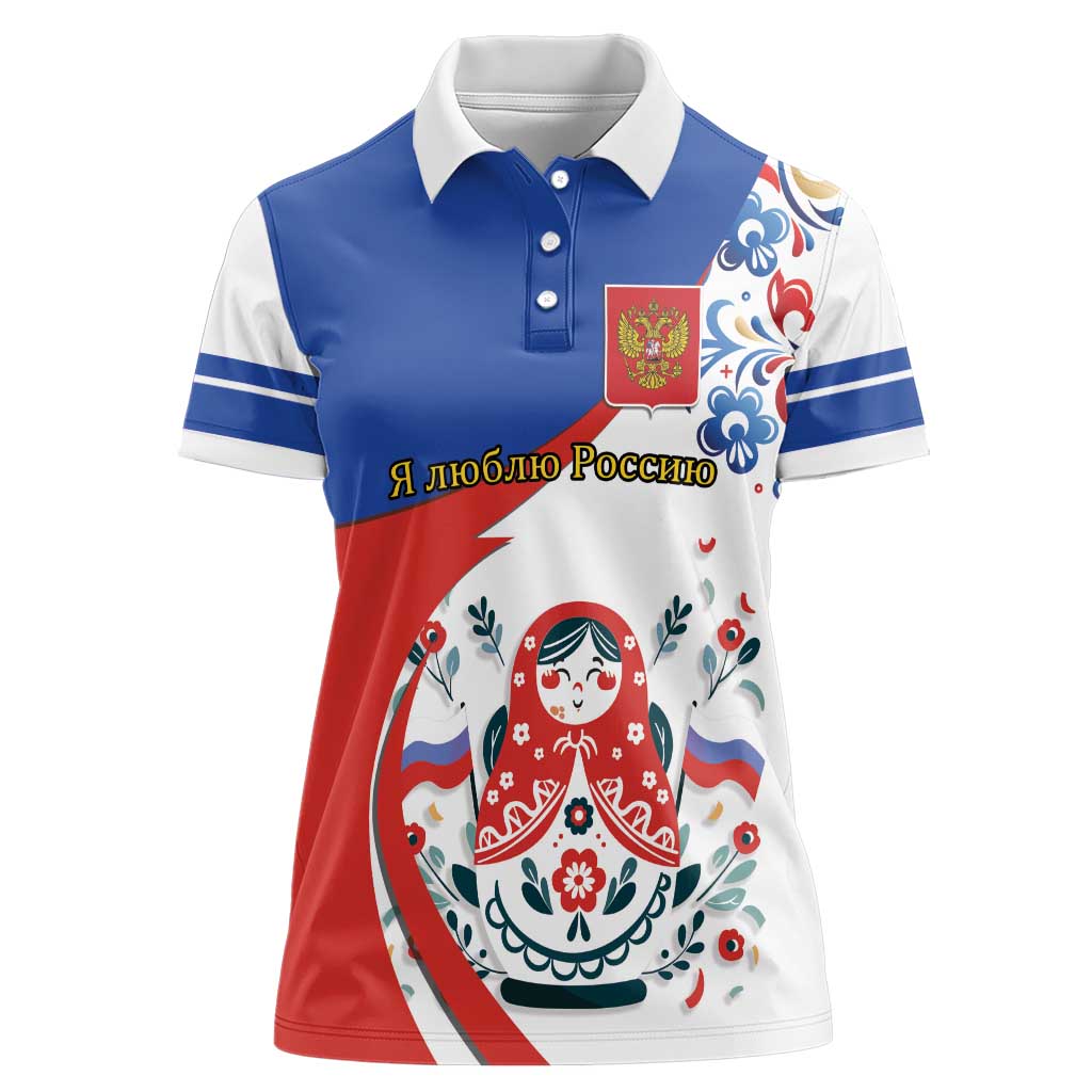 Matryoshka Doll Women Polo Shirt Flag Color Style No2 - Wonder Print Shop