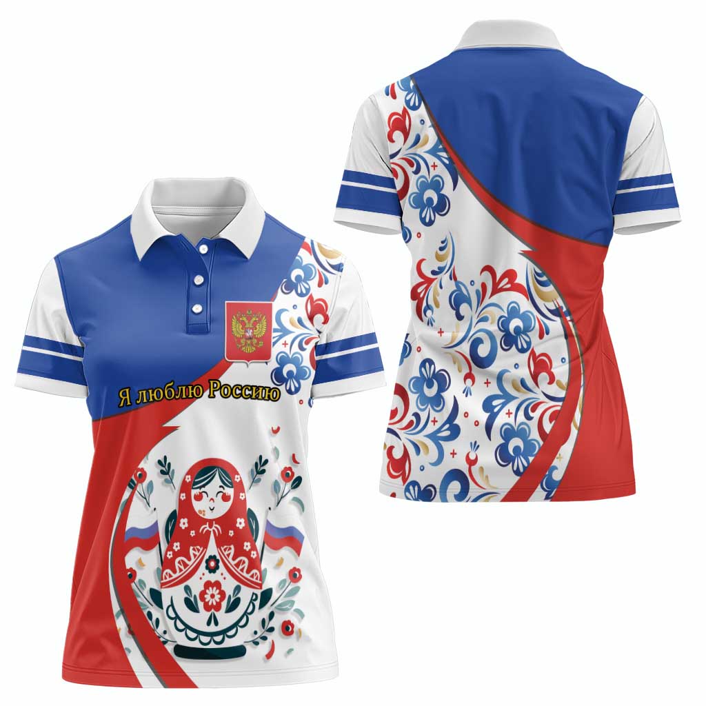 Matryoshka Doll Women Polo Shirt Flag Color Style No2 - Wonder Print Shop