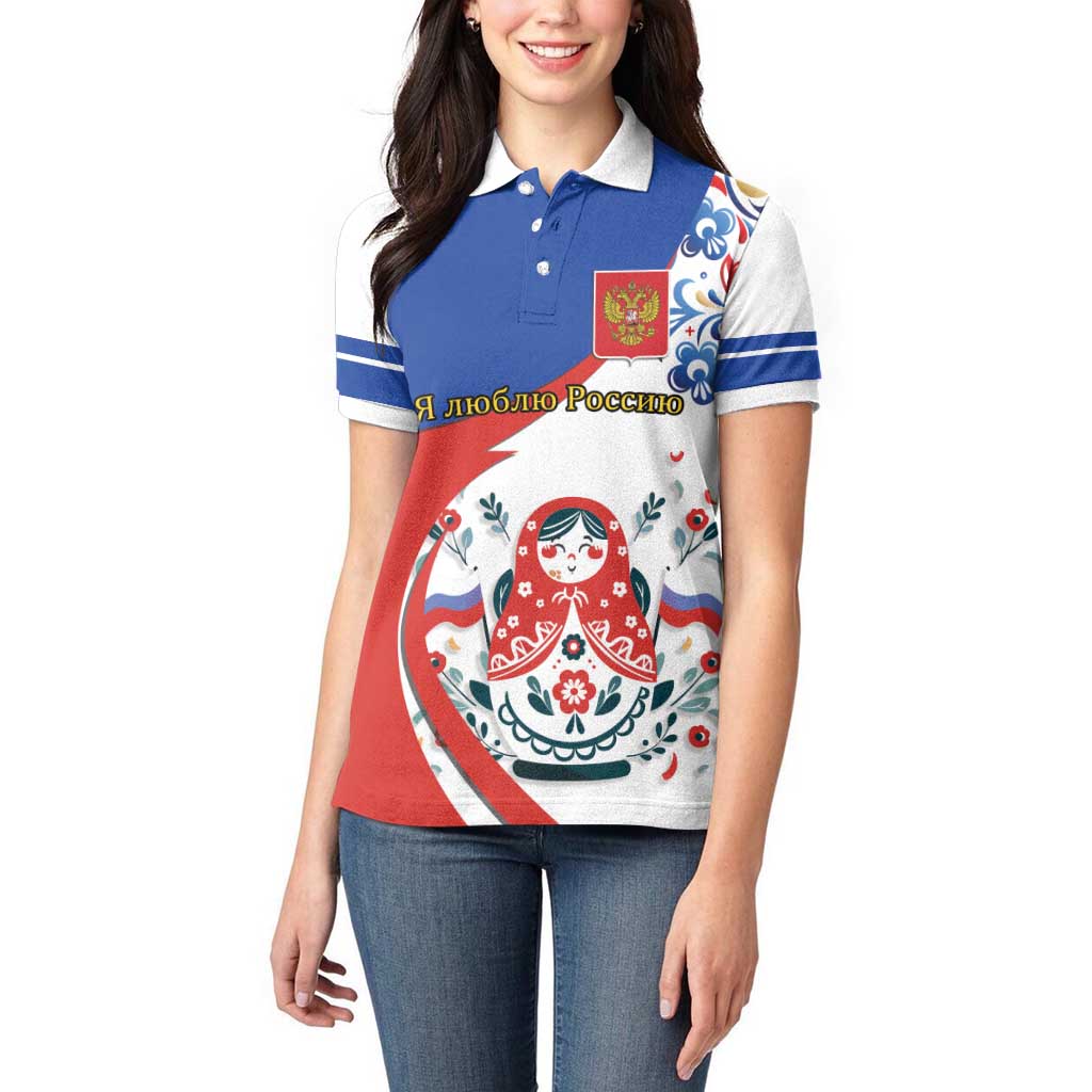 Matryoshka Doll Women Polo Shirt Flag Color Style No2 - Wonder Print Shop