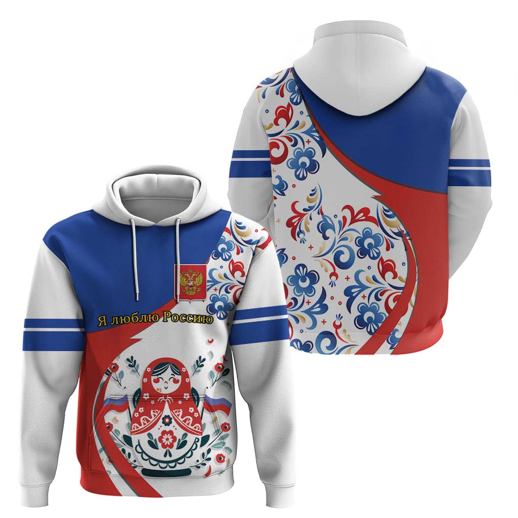 Matryoshka Doll Zip Hoodie Flag Color Style No2 - Wonder Print Shop