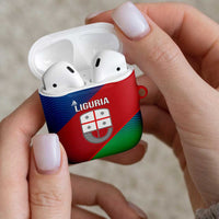 Italy Liguria AirPods Case Emblem With Flag Style - Wonder Print Shop