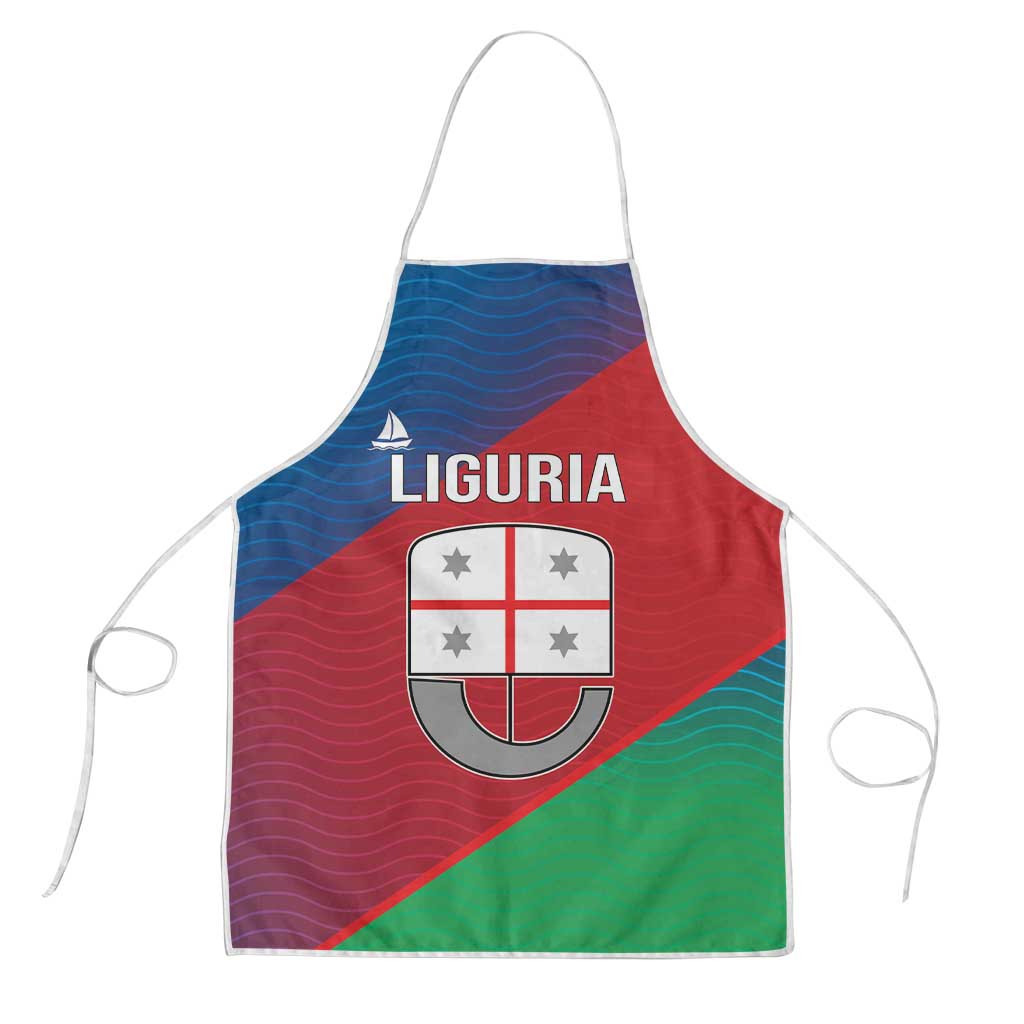 Italy Liguria Apron Emblem With Flag Style - Wonder Print Shop