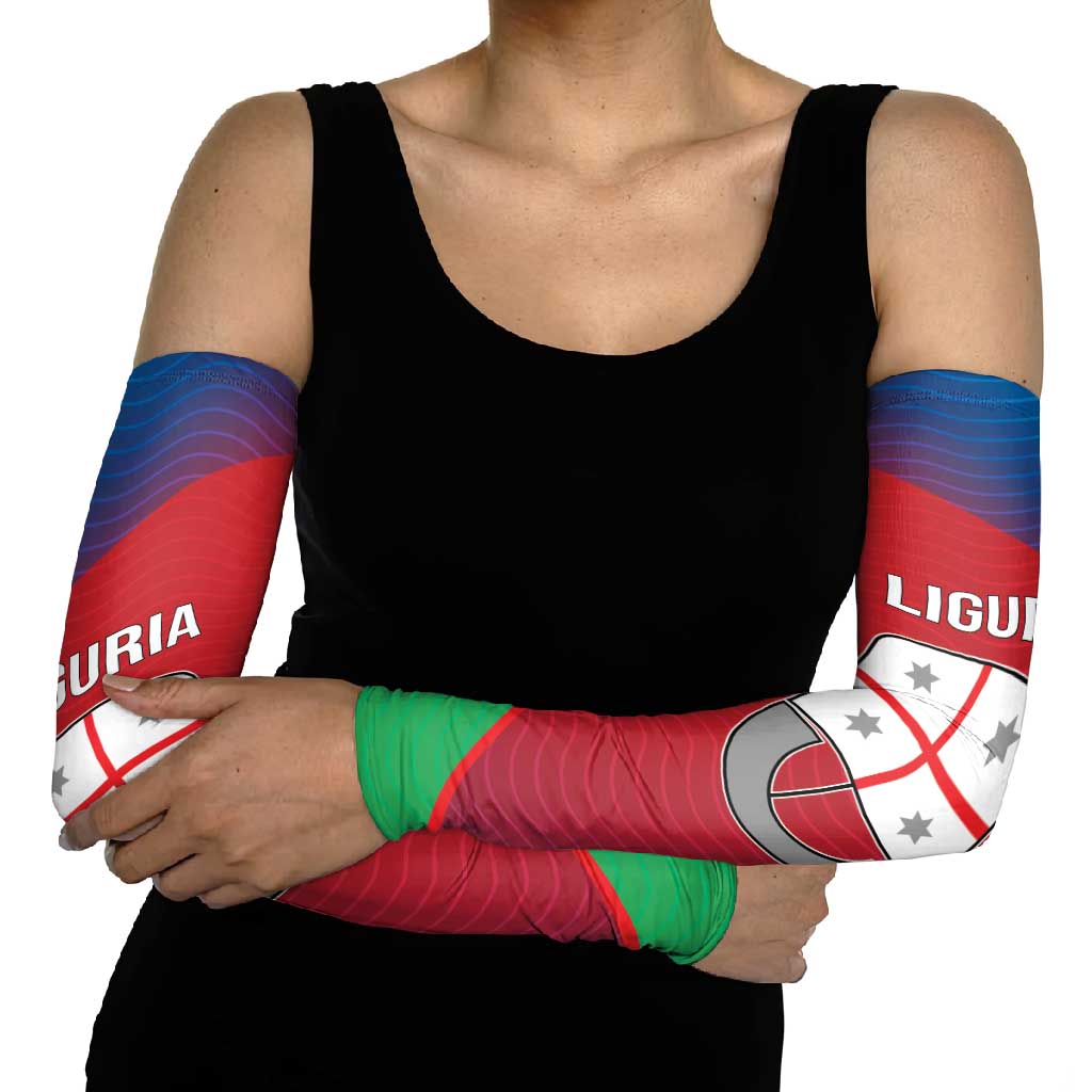 Italy Liguria Arm Sleeves Emblem With Flag Style - Wonder Print Shop