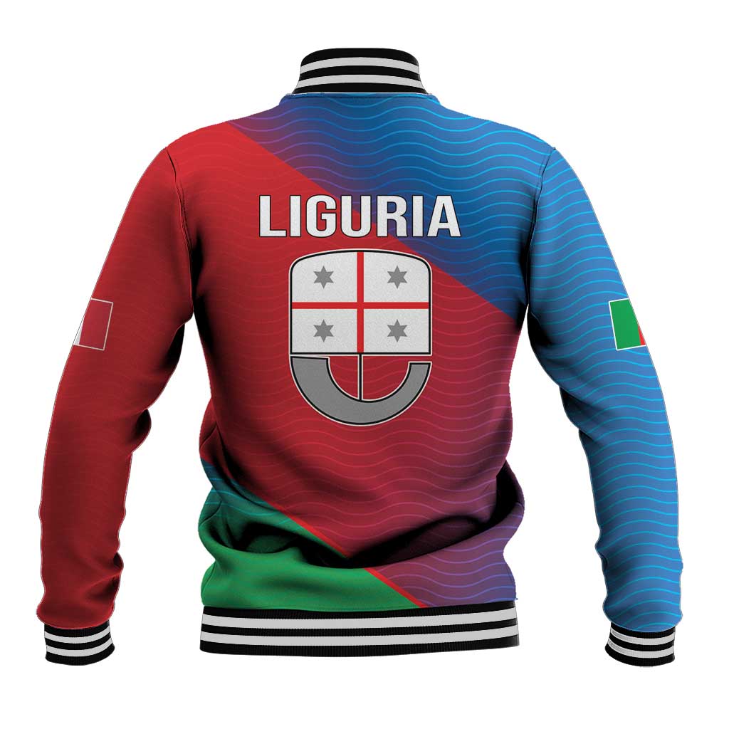 Italy Liguria Baseball Jacket Emblem With Flag Style LT19