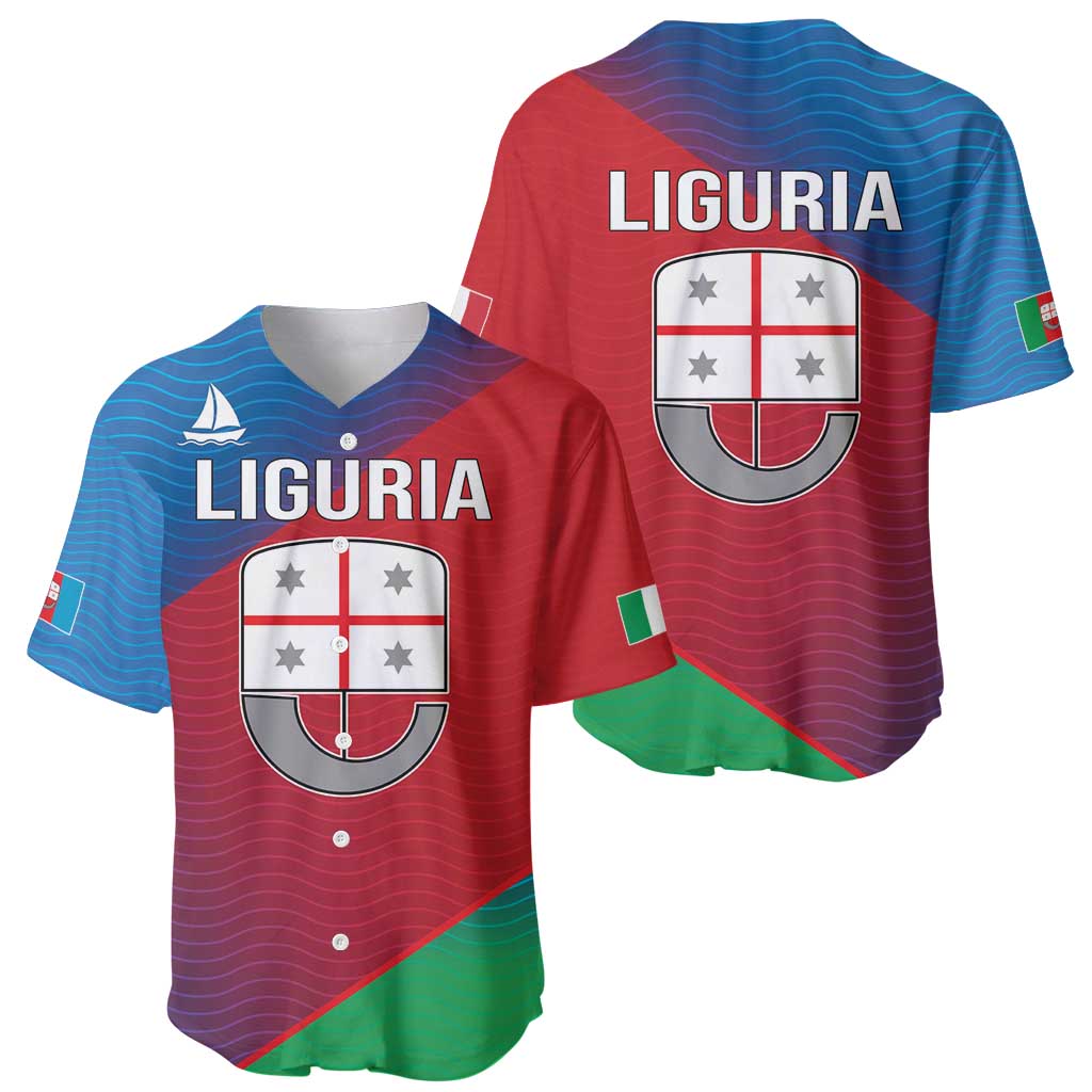 Italy Liguria Baseball Jersey Emblem With Flag Style LT19