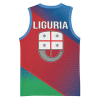 Italy Liguria Basketball Jersey Emblem With Flag Style - Wonder Print Shop