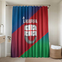 Italy Liguria Bathroom Set Emblem With Flag Style - Wonder Print Shop