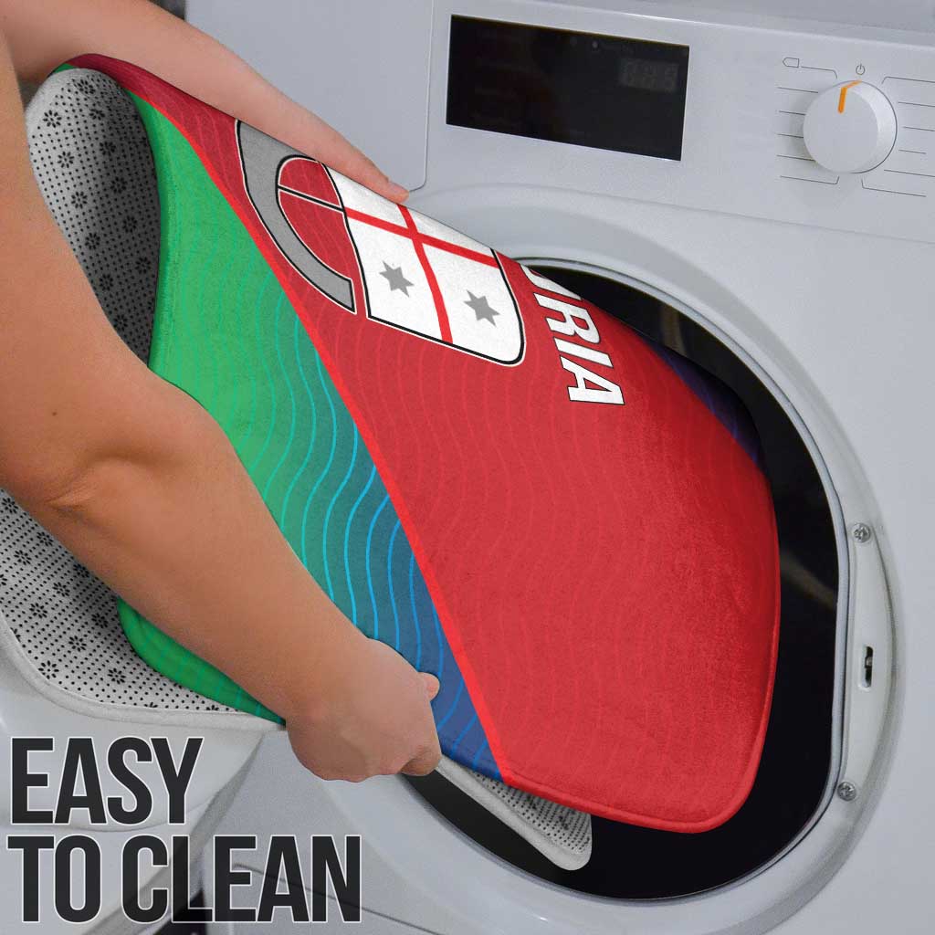 Italy Liguria Bathroom Set Emblem With Flag Style - Wonder Print Shop