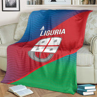 Italy Liguria Blanket Emblem With Flag Style - Wonder Print Shop