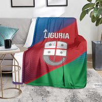 Italy Liguria Blanket Emblem With Flag Style - Wonder Print Shop