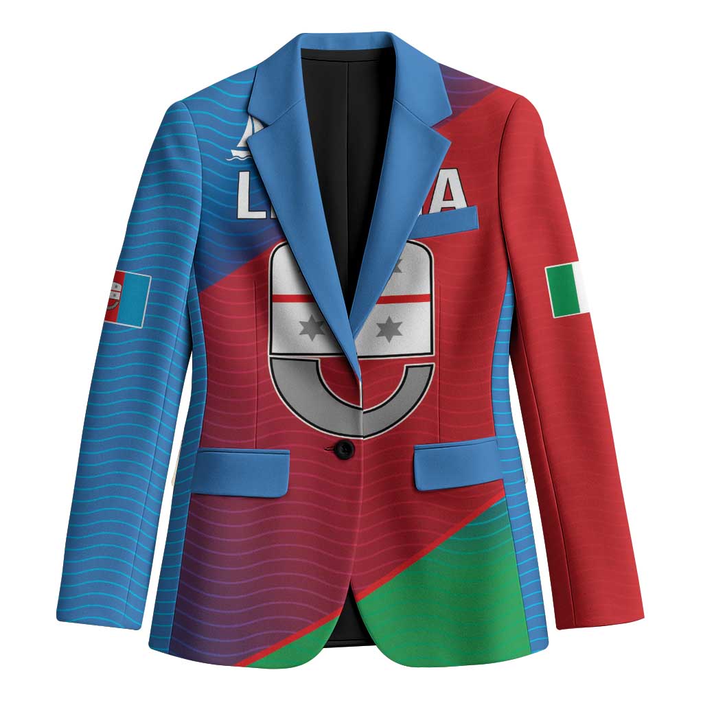 Italy Liguria Blazer Emblem With Flag Style - Wonder Print Shop