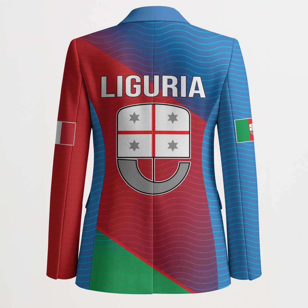Italy Liguria Blazer Emblem With Flag Style - Wonder Print Shop