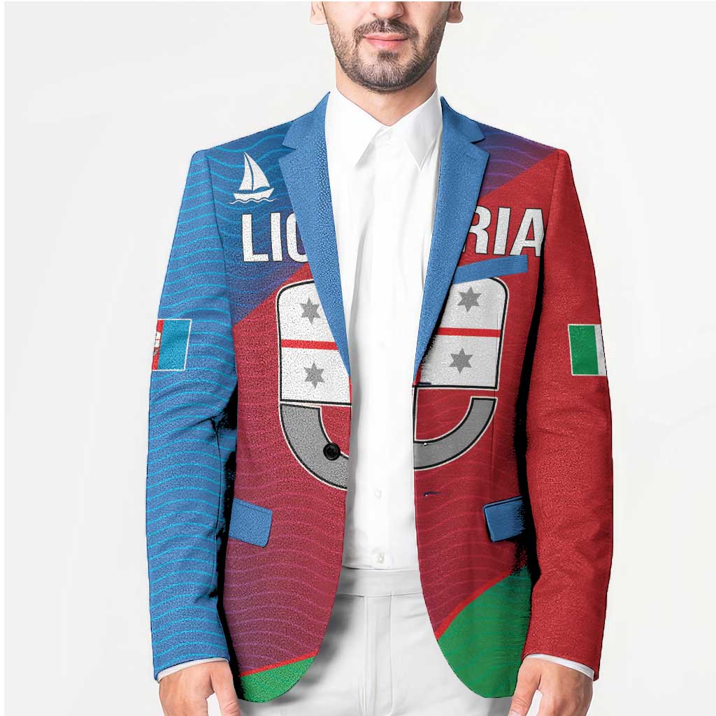 Italy Liguria Blazer Emblem With Flag Style - Wonder Print Shop