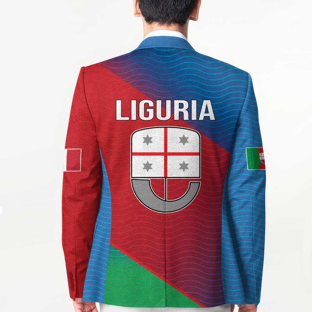 Italy Liguria Blazer Emblem With Flag Style - Wonder Print Shop