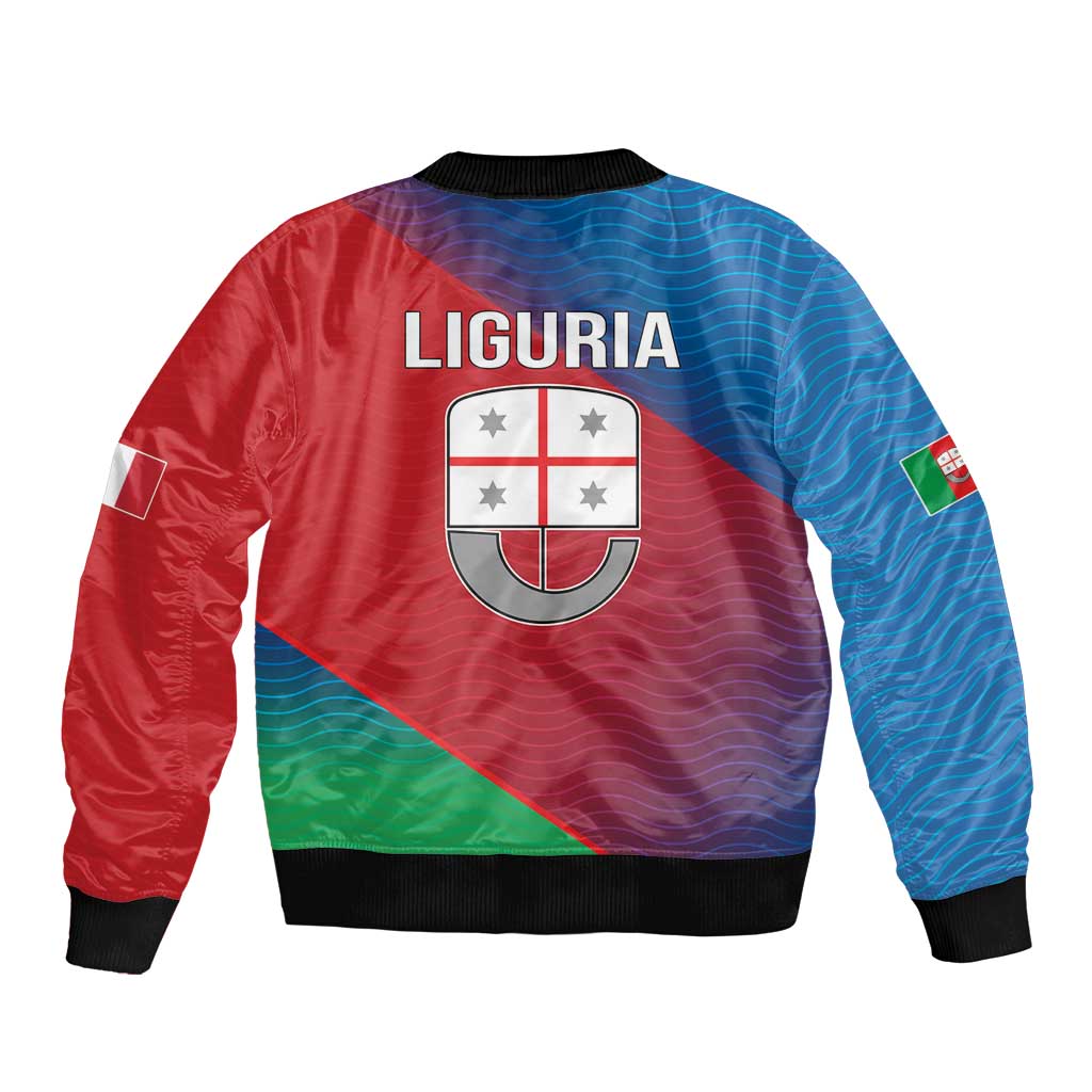 Italy Liguria Bomber Jacket Emblem With Flag Style LT19