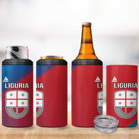 Italy Liguria 4 in 1 Can Cooler Tumbler Emblem With Flag Style - Wonder Print Shop