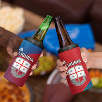 Italy Liguria 4 in 1 Can Cooler Tumbler Emblem With Flag Style - Wonder Print Shop
