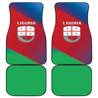 Italy Liguria Car Mats Emblem With Flag Style - Wonder Print Shop