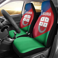 Italy Liguria Car Seat Cover Emblem With Flag Style - Wonder Print Shop