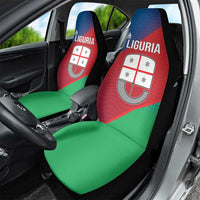 Italy Liguria Car Seat Cover Emblem With Flag Style - Wonder Print Shop