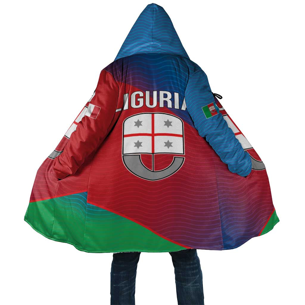 Italy Liguria Cloak Emblem With Flag Style - Wonder Print Shop