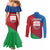Italy Liguria Couples Matching Mermaid Dress and Long Sleeve Button Shirt Emblem With Flag Style LT19
