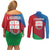 Italy Liguria Couples Matching Off Shoulder Short Dress and Long Sleeve Button Shirt Emblem With Flag Style LT19