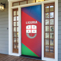 Italy Liguria Door Cover Emblem With Flag Style - Wonder Print Shop