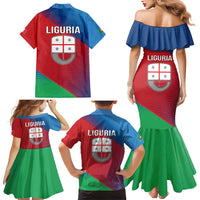 Italy Liguria Family Matching Mermaid Dress and Hawaiian Shirt Emblem With Flag Style LT19
