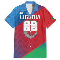 Italy Liguria Family Matching Off The Shoulder Long Sleeve Dress and Hawaiian Shirt Emblem With Flag Style LT19