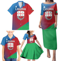 Italy Liguria Family Matching Puletasi and Hawaiian Shirt Emblem With Flag Style LT19