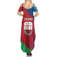 Italy Liguria Family Matching Summer Maxi Dress and Hawaiian Shirt Emblem With Flag Style LT19
