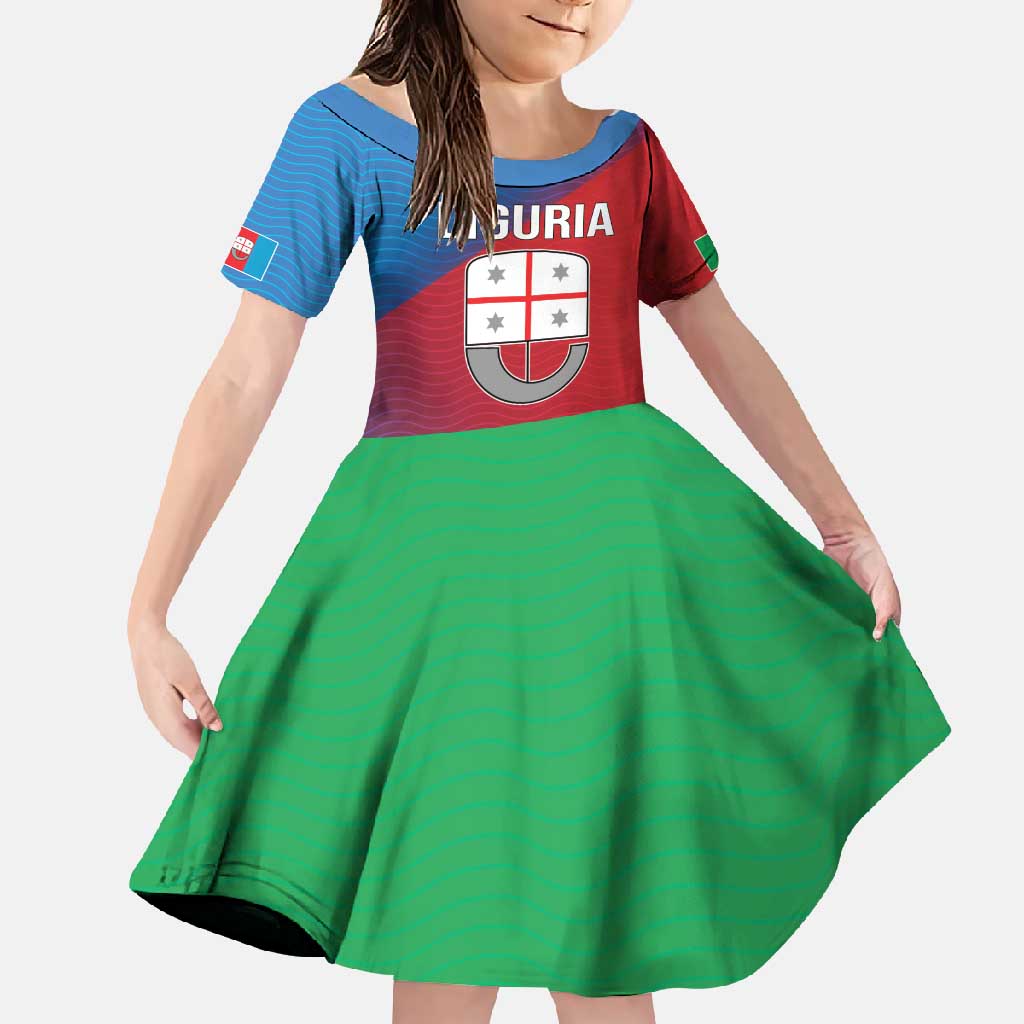 Italy Liguria Family Matching Tank Maxi Dress and Hawaiian Shirt Emblem With Flag Style LT19