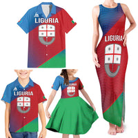 Italy Liguria Family Matching Tank Maxi Dress and Hawaiian Shirt Emblem With Flag Style LT19