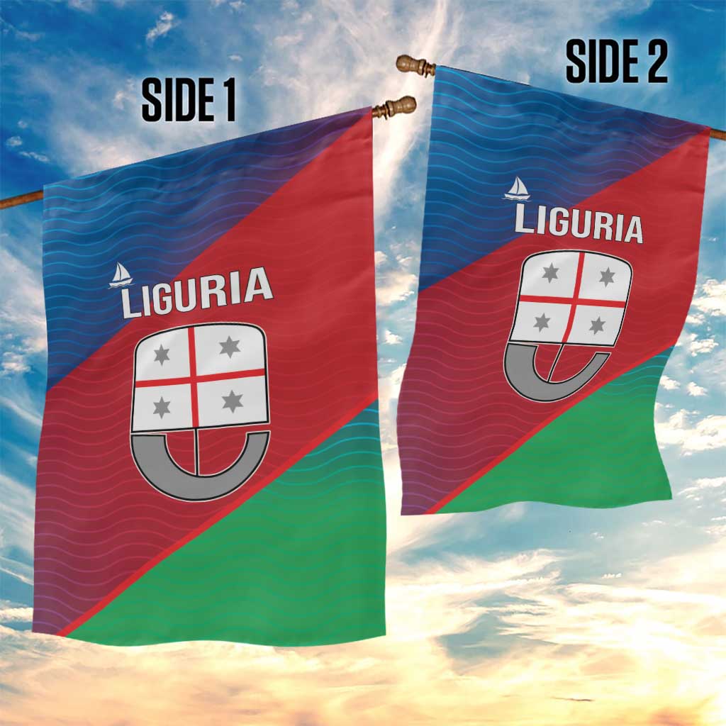 Italy Liguria Garden Flag Emblem With Flag Style - Wonder Print Shop