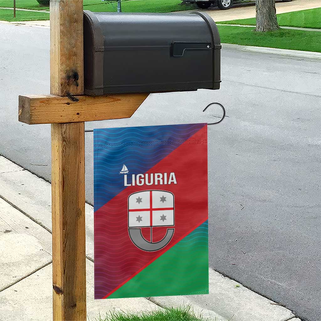 Italy Liguria Garden Flag Emblem With Flag Style - Wonder Print Shop