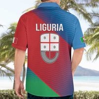 Italy Liguria Hawaiian Shirt Emblem With Flag Style LT19
