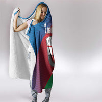 Italy Liguria Hooded Blanket Emblem With Flag Style - Wonder Print Shop