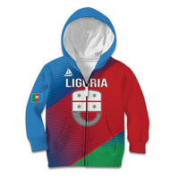 Italy Liguria Kid Hoodie Emblem With Flag Style LT19