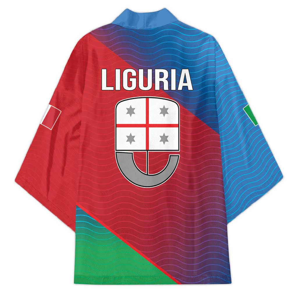 Italy Liguria Kimono Emblem With Flag Style - Wonder Print Shop