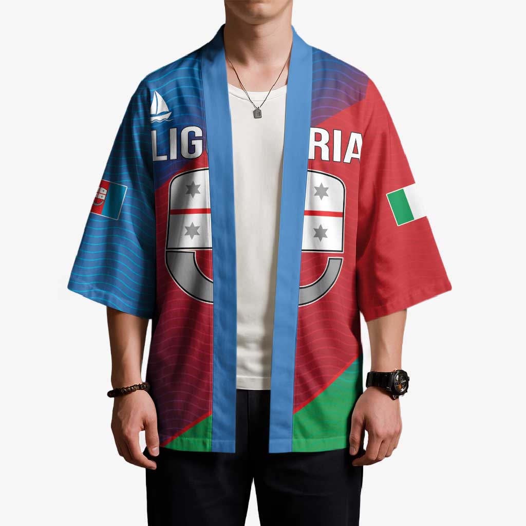Italy Liguria Kimono Emblem With Flag Style - Wonder Print Shop