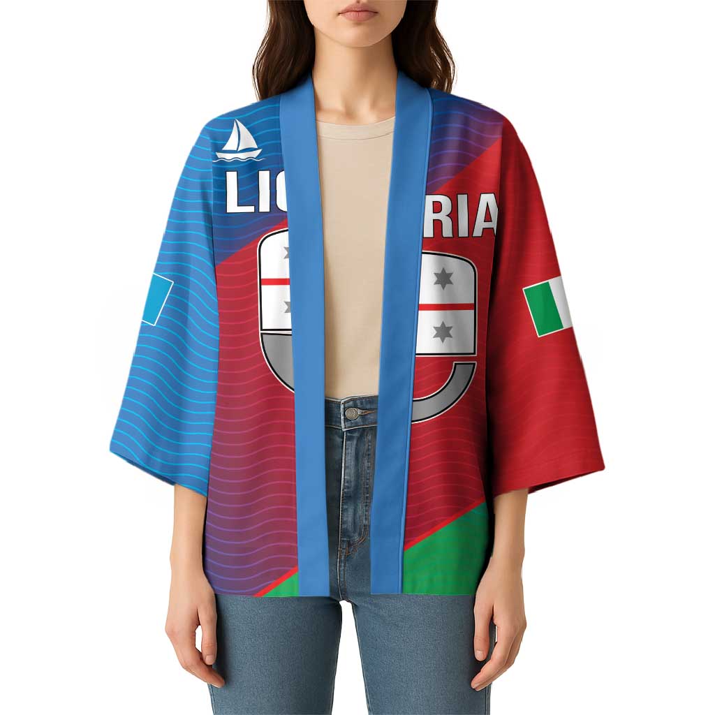 Italy Liguria Kimono Emblem With Flag Style - Wonder Print Shop