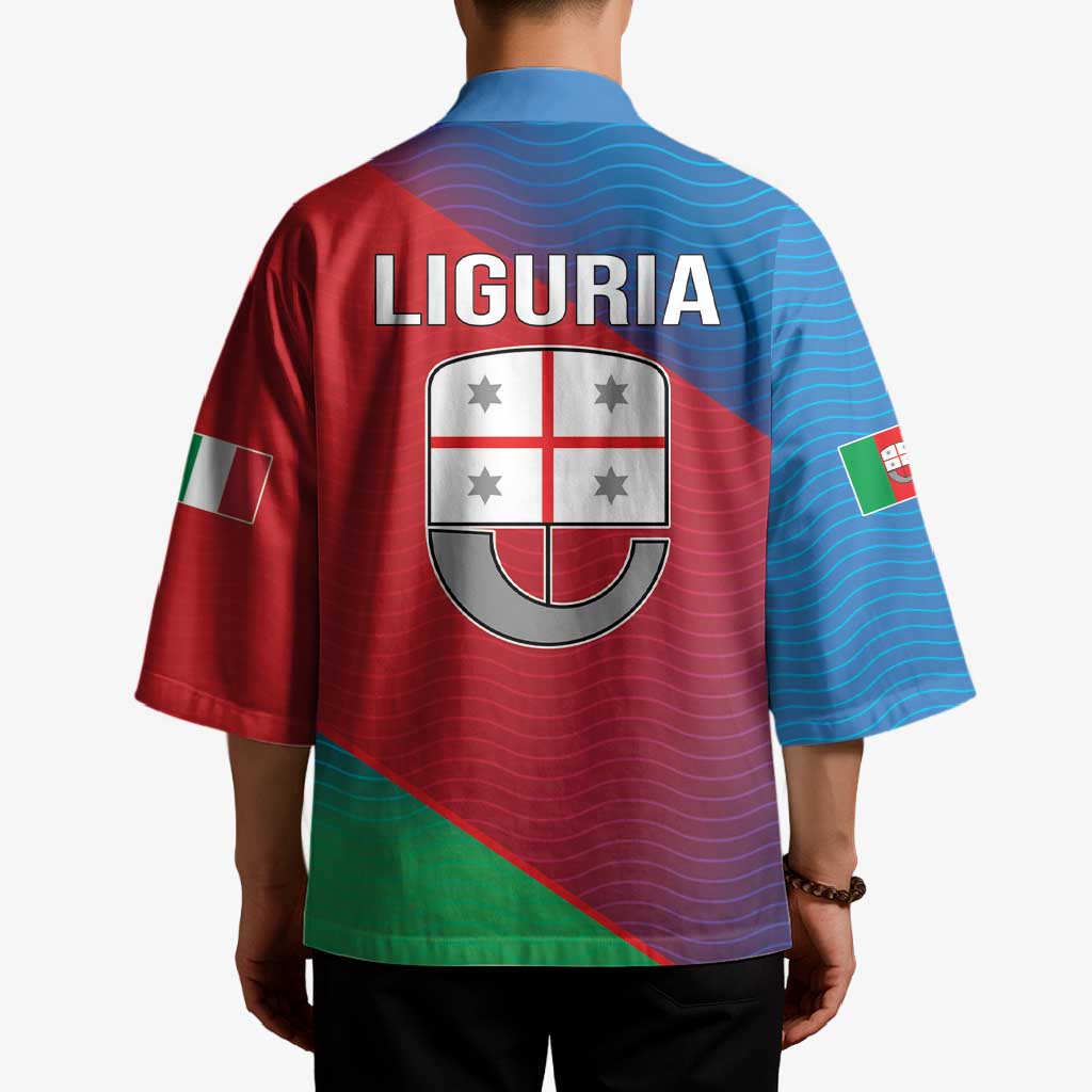 Italy Liguria Kimono Emblem With Flag Style - Wonder Print Shop