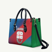 Italy Liguria Leather Bag Emblem With Flag Style - Wonder Print Shop