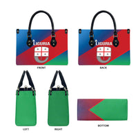 Italy Liguria Leather Bag Emblem With Flag Style - Wonder Print Shop