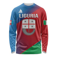 Italy Liguria Long Sleeve Shirt Emblem With Flag Style LT19